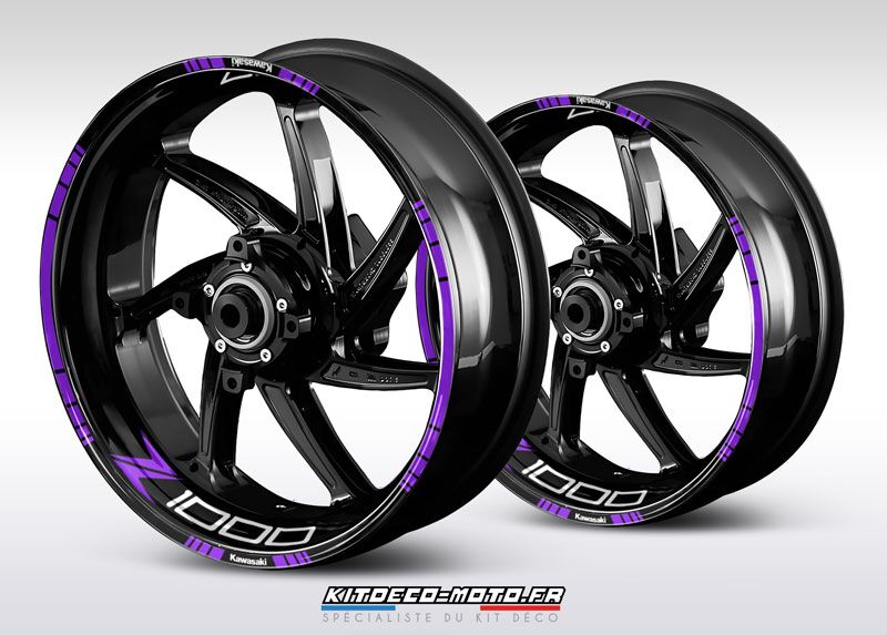 Kawasaki Z1000 motorcycle rim stickers - Motorcycle Deco Kit