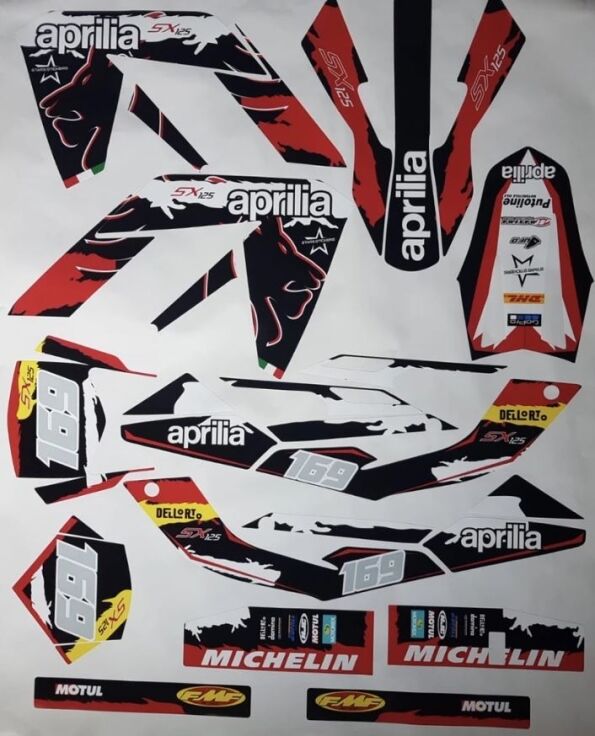 Graphic Kit Aprilia Rx 50 After 2006 Factory Red