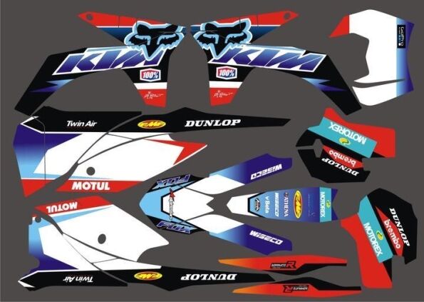 Zestaw graficzny KTM Exc Excf 2012 2013 Fox
