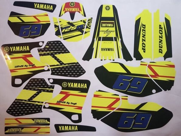 Graphic Kit Yamaha Wr 250 400 426 F 1998 2002 (non Fluo, Fluo Optional)
