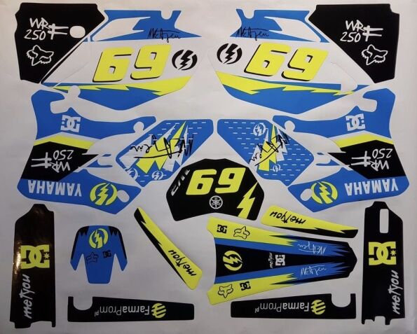 Graphic Kit Yamaha Wrf Wr 250 450 2003 2006 (non Fluo, Fluo Optional)