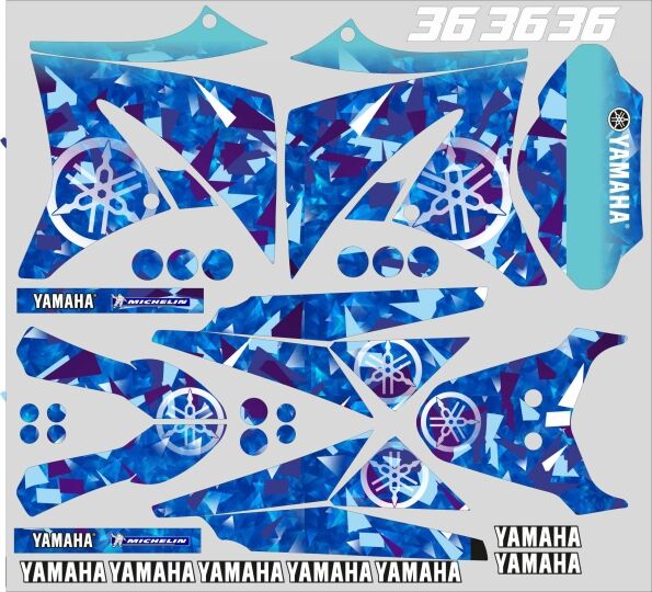 yamaha xt 125 graphic kit – blue