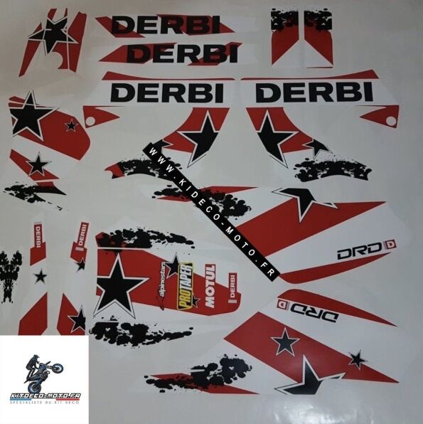 Kit gráfico Derbi Xtreme Xrace Avant 2011 vermelho