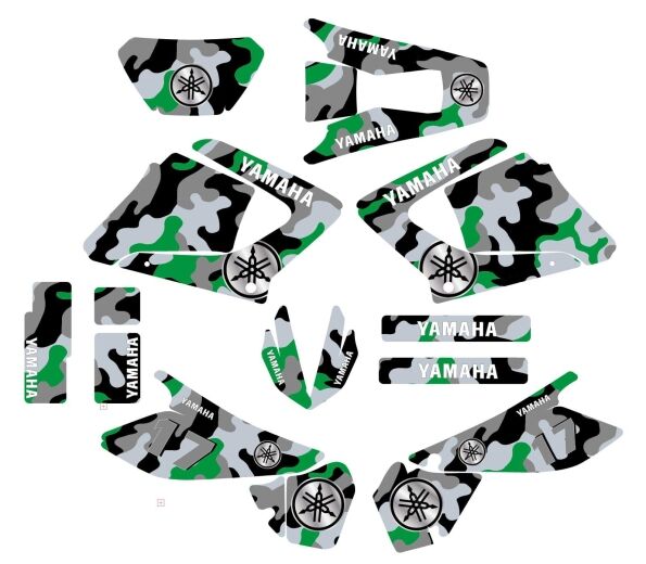 Graphic Kit Motorcycle 125 Dtr Dtx Camouflage Green
