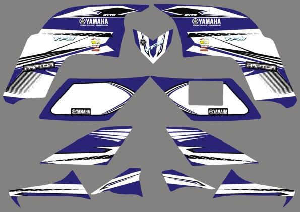Kit gráfico para quadriciclo Yamaha Raptor 90 125 de fábrica