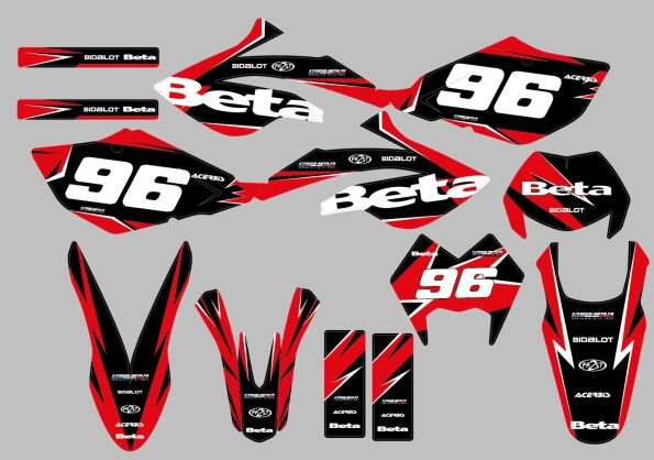 kit deco beta 50cc 2006 2010 red racing