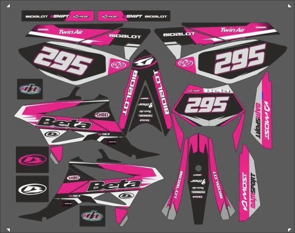 zestaw graficzny beta 50 - wyścigowy róż - 2011 2020