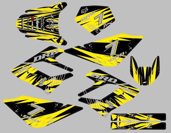 kit deco derbi drd racing factory yellow