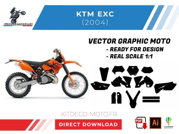 template ktm exc 2004 vector