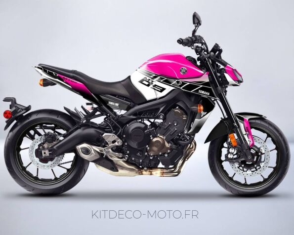 kit deco moto yamaha mt 09 anniversaire rose mockup