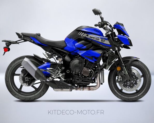deco kit motorcycle yamaha mt 10 carbon blue mockup