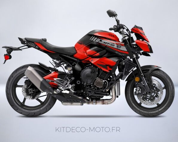 kit deco moto yamaha mt 10 carbon rouge mockup