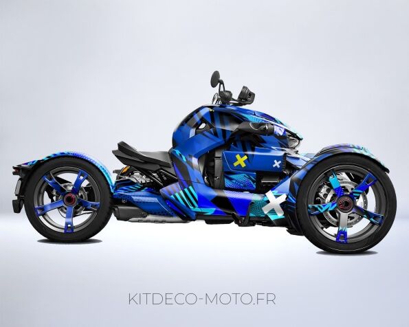 can am ryker color blue graphic kit