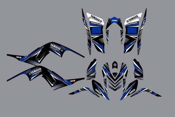 graphic kit yamaha yfm 700 raptor line blue