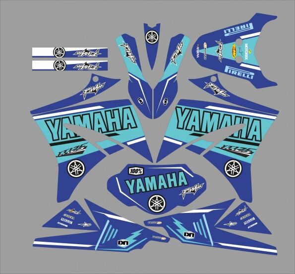 yamaha xt 125 graphic kit – factory cyan #2
