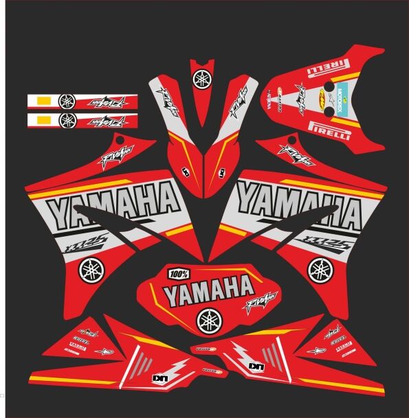 yamaha xt 125 graphic kit – factory red