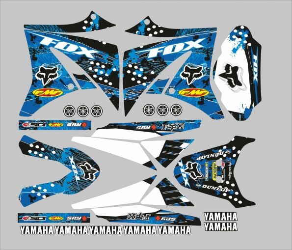 yamaha xt 125 graphic kit – blue fox