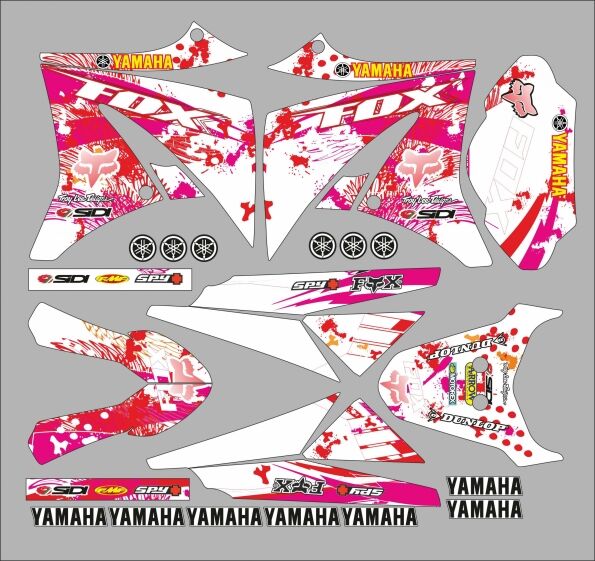 yamaha xt 125 graphic kit – pink fox
