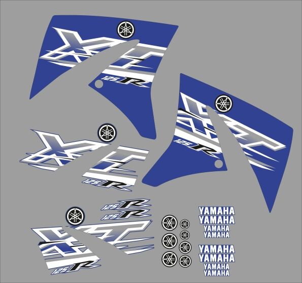 yamaha xt 125 graphic kit – blue origin