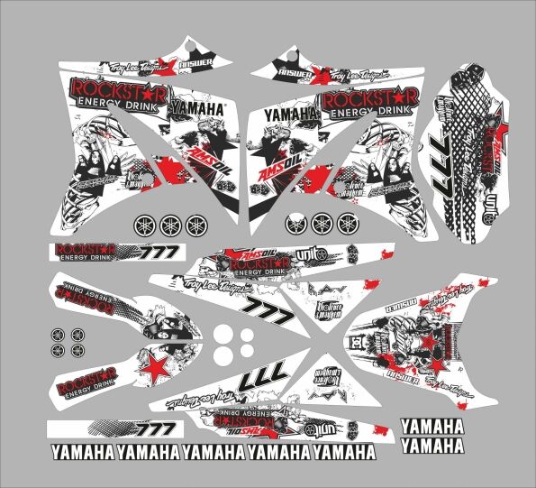 yamaha xt 125 graphic kit – red rockstar