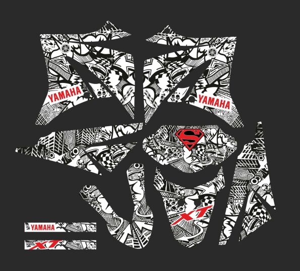 yamaha xt 125 graphic kit – superman