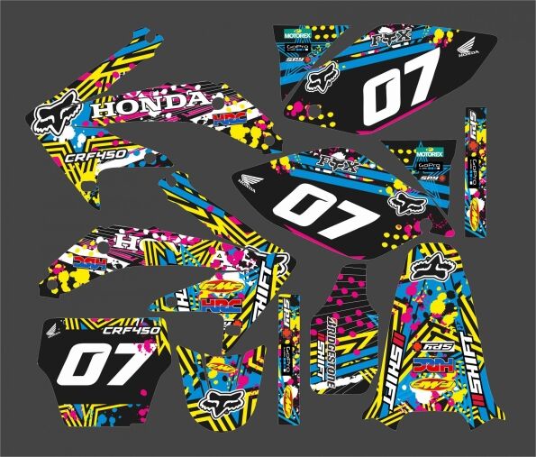 graphic kit honda 450 crf (2005 2008) colors