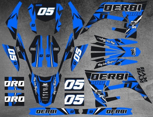 kit deco derbi 50 2018 2021 craft azul