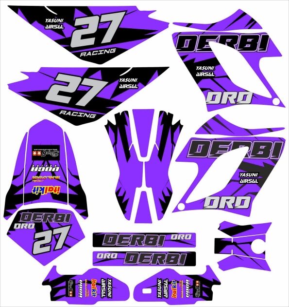 kit deco derbi 50 drd racing karem violeta