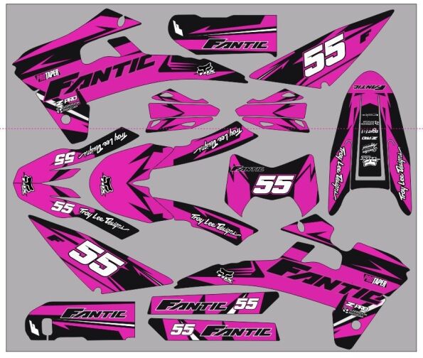 kit de gráficos fantic xm / xe 50 – rosa artesanal