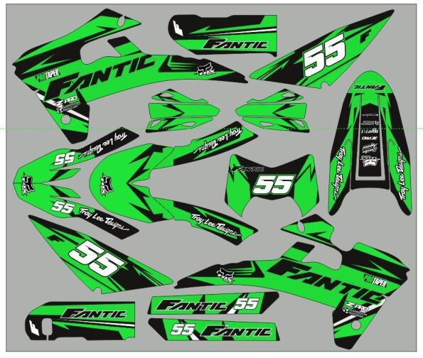 fantic xm / xe 50 graphic kit – green craft