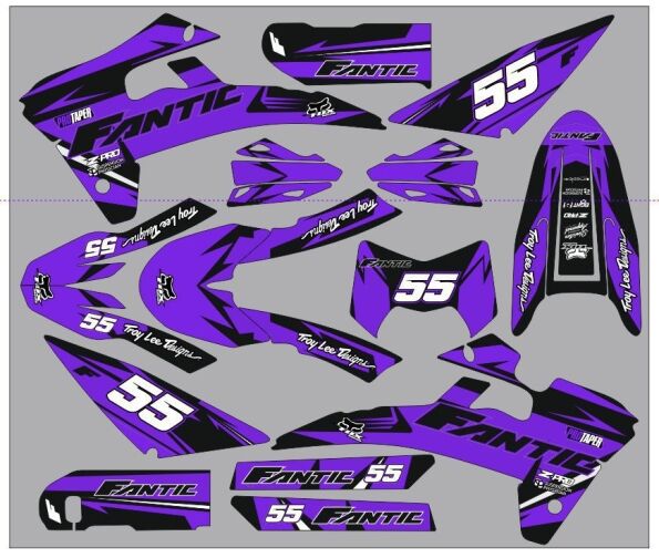 fantic xm / xe 50 graphic kit – craft purple
