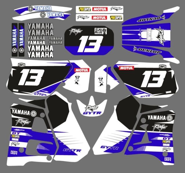 yamaha dt 125 graphic kit – riva blue