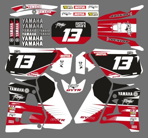 yamaha dt 125 graphic kit – riva red