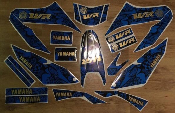 yamaha wr 125 graphic kit gold detail
