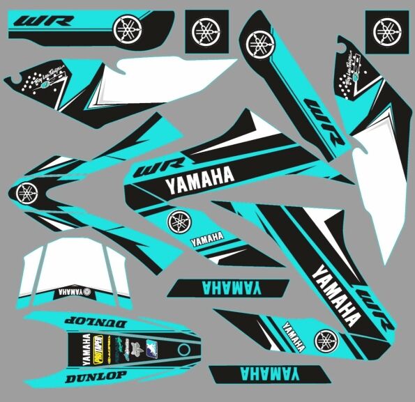 Graphic kit yamaha wr 125 factory cyan