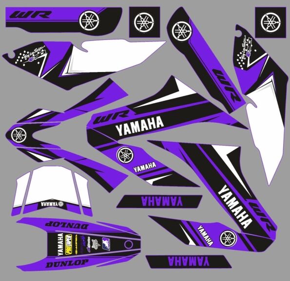 yamaha wr 125 factory graphic kit purple