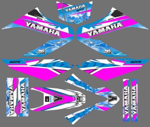 graphic kit yamaha wr 125 lake blue / pink
