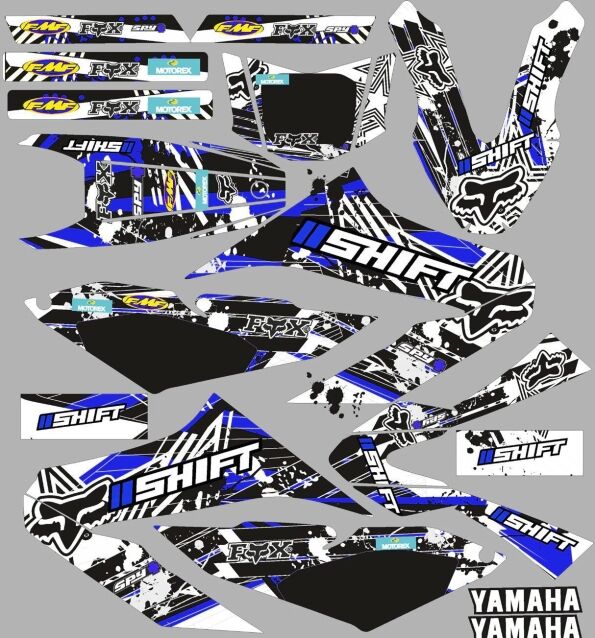 graphic kit yamaha wr 125 blue stains