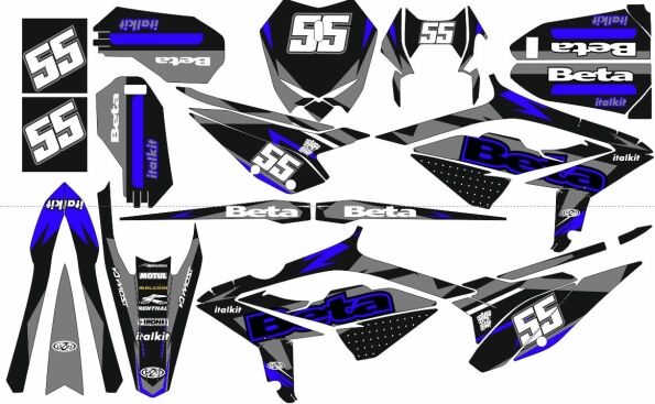 kit déco beta 50 (2021 2022) – craft bleu / gris
