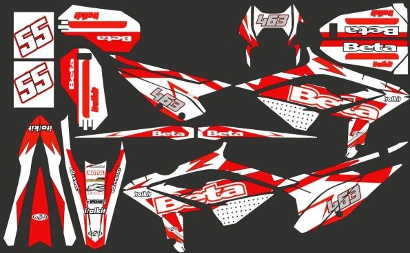 kit gráfico beta 50 (2021 2022) – craft vermelho / branco