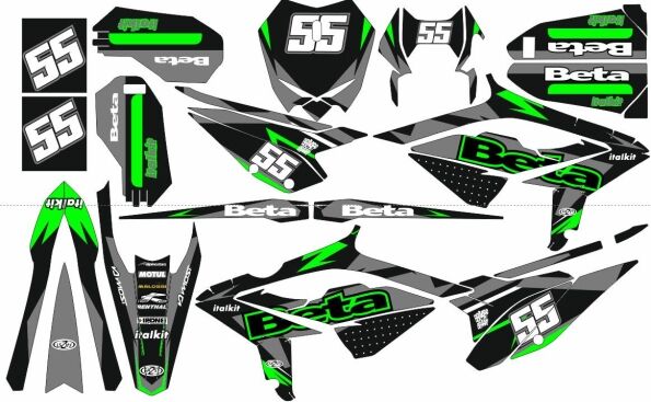 kit déco beta 50 (2021 2022) – craft vert / gris