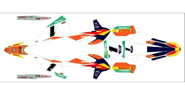 graphic kit ktm exc / exc f (2020 2023) factory racing
