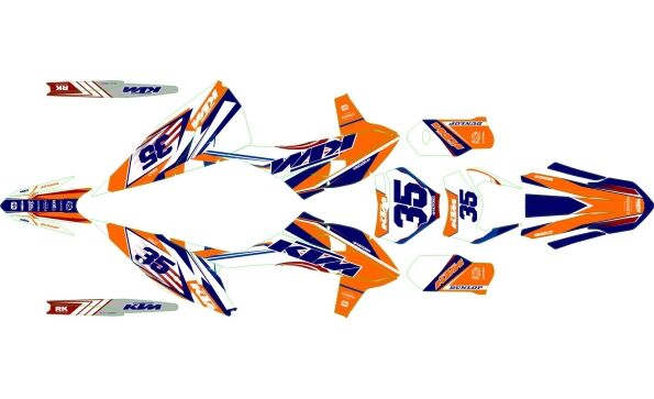graphic kit ktm exc / exc f (2020 2023) racing