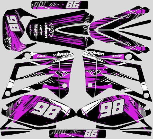 sherco 50 hrd graphic kit – pink line 2006 2012