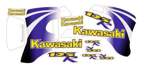 kit graficos originales kawasaki kmx 2003
