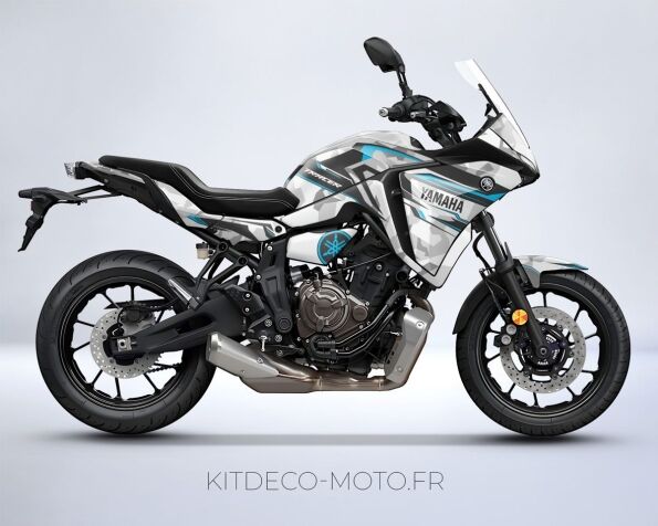 kit déco yamaha tracer 700 (2020 2024) camouflage cyan