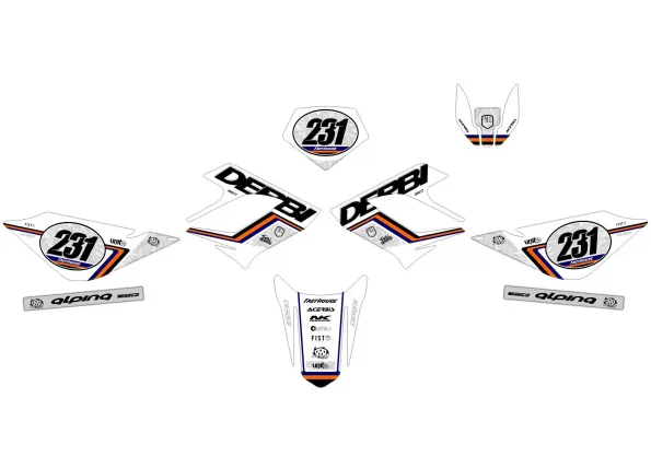 kit decorativo derbi 50 drd racing blanco de fábrica
