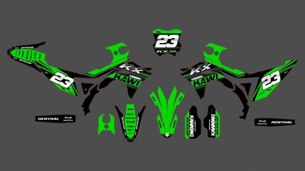 kit déco kawasaki 450 kxf (2024) racing vert