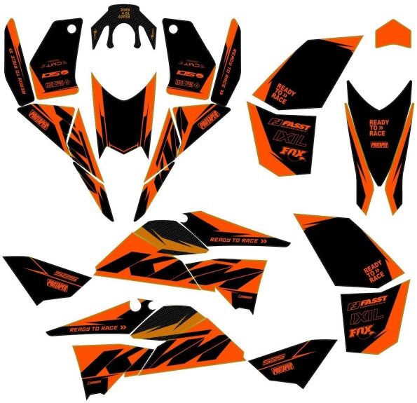 ktm 450 / 525 xc atv racing graphic kit