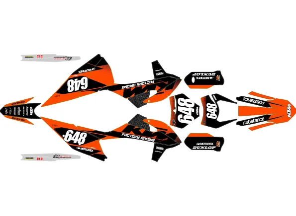kit déco ktm exc / exc f (2020 2023) race orange